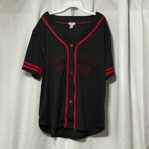 Rue21 Black and Red Trim Shirt